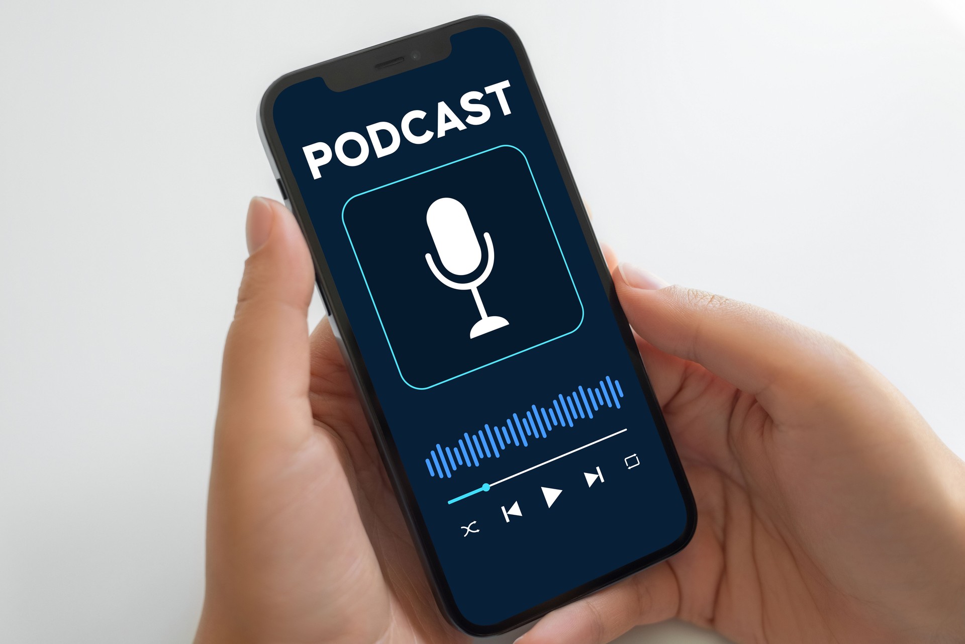 Podcast Streaming Mobile application concept